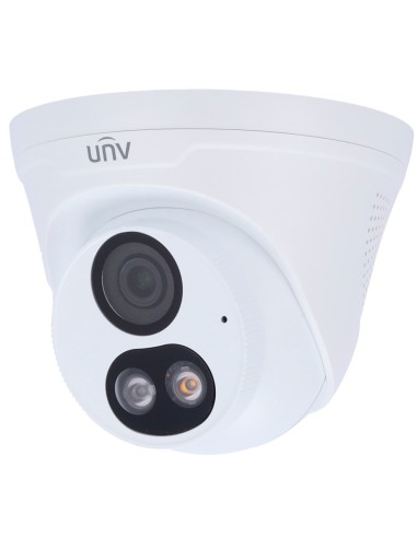 CÁMARA TURRET IP UNIVIEW - GAMA EASYSTAR - 8 MP | LENTE 4 MM | MICROSD 512 GB - IR 30 M | LUZ BLANCA 30 M | WDR 120 DB  - COLORH