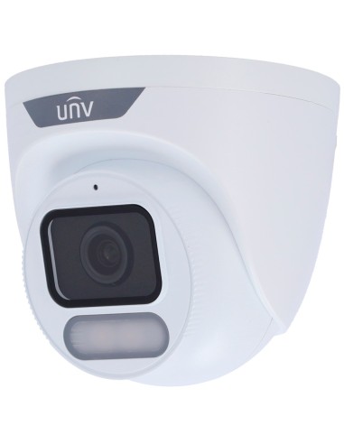 CÁMARA TURRET IP UNIVIEW - GAMA EASYSTAR - 8 MP | LENTE 4 MM | MICROSD 512 GB - LUZ BLANCA 30 M | WDR 120 DB  - COLOR HUNTER CON