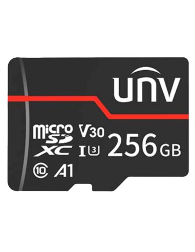 TARJETA MICROSD UNIVIEW - CAPACIDAD 256 GB - CLASE 10 | VELOCIDAD R/W: 95/70 MB/S - CICLOS E/P: HASTA 3.000 - AMPLIO RANGO DE TE
