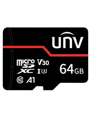 TARJETA MICROSD UNIVIEW - CAPACIDAD 64 GB - CLASE 10 | VELOCIDAD R/W: 95/70 MB/S - CICLOS E/P: HASTA 3.000 - AMPLIO RANGO DE TEM