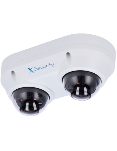 X-SECURITY CÁMARA IP DOMO DUAL - 2X 4 MEGAPÍXEL  (2560X1440) - 2X LENTE FIJA 2.8MM - WDR 120DB | DUAL LIGHT(IR 30M Y LUZ BLANCA