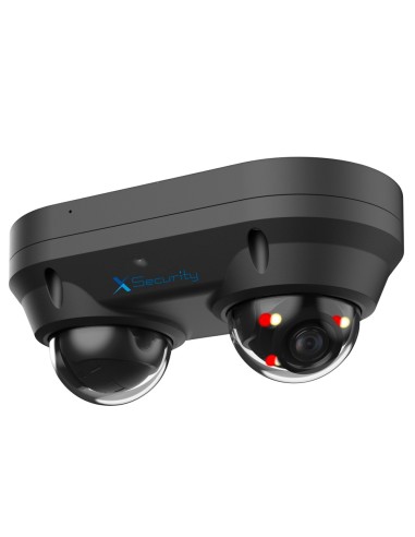 X-SECURITY CÁMARA IP DOMO DUAL - 2X 4 MEGAPÍXEL  (2560X1440) - 2X LENTE FIJA 2.8MM - WDR 120DB | DUAL LIGHT(IR 30M Y LUZ BLANCA