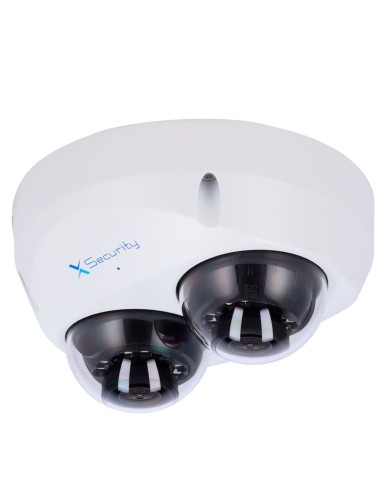 X-SECURITY CÁMARA IP DOMO DUAL - 2X 4 MEGAPÍXEL  (2560X1440) - LENTE FIJA 2.8MM - WDR 120DB | DUAL LIGHT(IR 60M Y LUZ BLANCA 60M