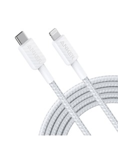 ANKER - CABLE USB2.0  - USB-C A LIGHTNING - CABLE DE NYLON TRENZADO - LONGITUD 3M - CARGA RÁPIDA | COLOR BLANCO