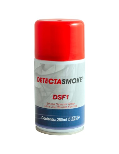 AEROSOL TESTER PARA DETECTORES HUMO - 250ML - COMPATIBLE CON LA MAYORÍA DE PÉRTIGAS DE TEST - FORMULA DE RESIDUOS ULTRA BAJOS -