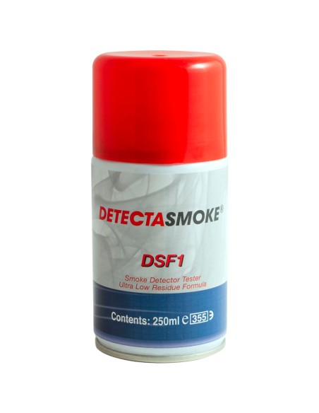 AEROSOL TESTER PARA DETECTORES HUMO - 250ML - COMPATIBLE CON LA MAYORÍA DE PÉRTIGAS DE TEST - FORMULA DE RESIDUOS ULTRA BAJOS -