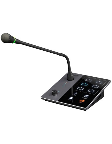 MICRÓFONO DE PUPITRE - PULSADOR PARA ANUNCIOS - HASTA 6 MICROS ENCADENABLES - ALIMENTACIÓN MEDIANTE AMPLIFICADOR - COMPATIBLE CO