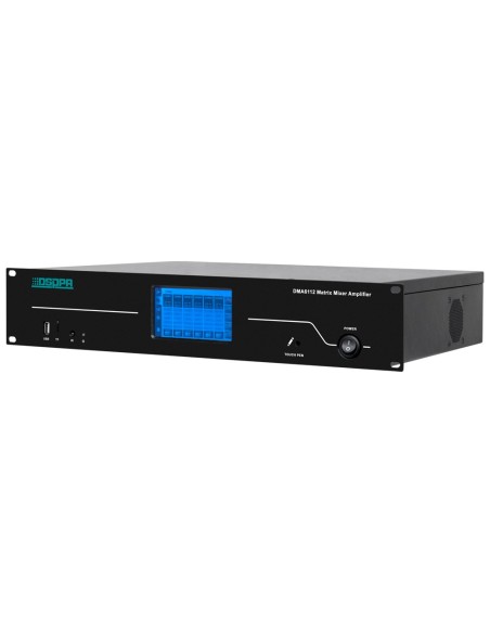 MATRIZ MEZCLADOR DIGITAL - AMPLIFICADOR 100V - REPRODUCTOR USB / RADIO FM / BLUTOOTH - POTENCIA NOMINAL 6 X 120W - HASTA 6 ZONAS