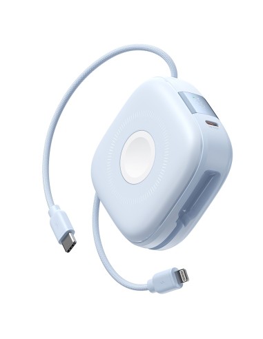 VEGER ULTRA COMPACT POWER BANK - CAPACITY 10000MAH - USB-C INPUT - USB-C, LIGTHNING AND WIRELESS OUTPUTS - CABLES INCLUDED: USB