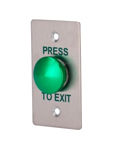 DOOR RELEASE BUTTON - HEMISPHERICAL - TESTED 500.000 USES - NO/COM : RECESSED OR SURFACE MOUNTED - DIMENSIONS 86 (H) X 50 (W) X