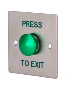 DOOR RELEASE BUTTON - HEMISPHERICAL - TESTED 500.000 USES - NO/COM : RECESSED OR SURFACE MOUNTED - DIMENSIONS 86 (H) X 86 (W) X 2