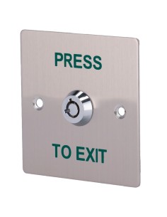 PUSH BUTTON WITH KEY - PROFESSIONAL USE - TESTED 500.000 USES - NO/NC/COM | FLUSH OR SURFACE MOUNTED - DIMENSIONS 86 (H) X 86 ( 2