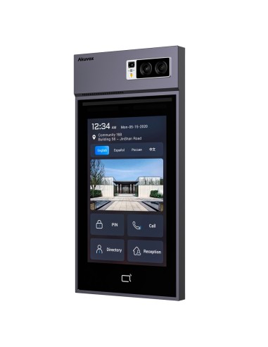 VIDEOPORTERO IP ANTIVANDÁLICO IK08 - CÁMARA 5 MPX/2 MPX | AUDIO Y VÍDEO BIDIRECCIONAL - FACIAL, TARJETA, PIN, NFC, BLE Y QR | 3