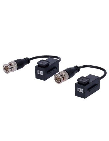 TRANSCEPTOR PASIVO POR PAR TRENZADO SAFIRE - OPTIMIZADO PARA HDTVI, HDCVI, AHD Y CVBS - 1 CANAL DE VÍDEO - PASIVO, CONECTOR DE 2