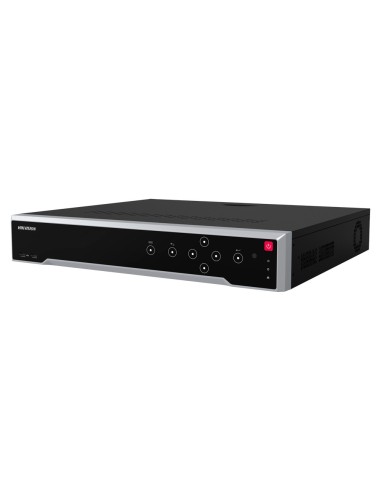 HIKVISION GRABADOR NVR 32 CH IP GAMA SOLUTIONS - SWITCH 24 CH POE MÁX. 210 W - RESOLUCIÓN MÁXIMA 32MPX@2CH - ALARMAS | AUDIO - A