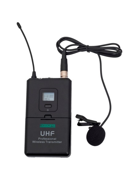 LAVALIER MICROPHONE - UHF - VOLUME CONTROL - UP TO 8H OF AUTONOMY - COMPATIBLE WITH RECEIVER DSPPA-D5815