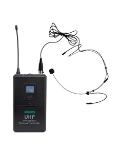 HEADSET MICROPHONE - UHF - VOLUME CONTROL - UP TO 8H OF AUTONOMY - COMPATIBLE WITH RECEIVER DSPPA-D5815