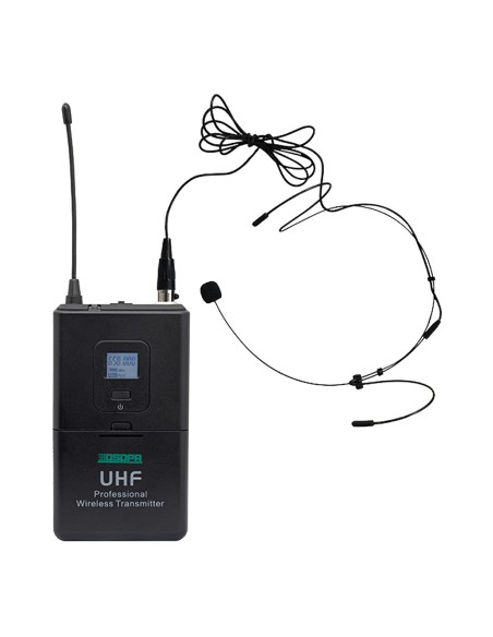 MICRÓFONO DE DIADEMA - UHF - CONTROL DE VOLUMEN - HASTA 8H DE AUTONOMÍA - COMPATIBLE CON RECEPTOR DSPPA-D5815