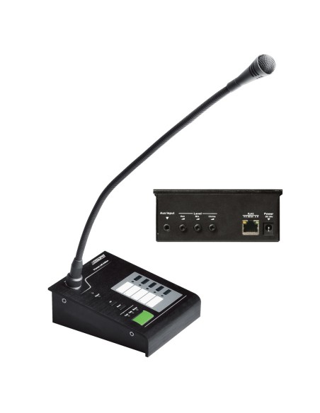 CONDENSER MICROPHONE - DESK MICROPHONE - CARDIOID PATTERN - SELECTION OF 5 ZONES - COMPATIBLE WITH MATRIX DSPPA-MAG505