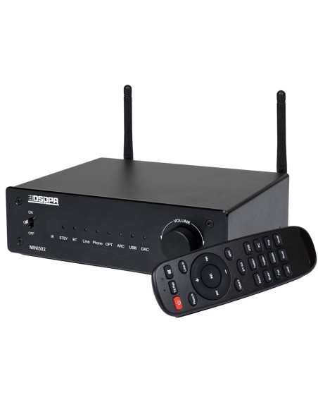 AMPLIFIER PLAYER - 2 X 50W - DUAL BLUETOOTH CONNECTION - USB PLAYBACK - SETTINGS FOR EQUALIZATION - REMOTE CONTROL