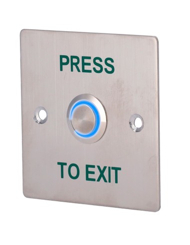 DOOR RELEASE BUTTON WITH LED - PROFESSIONAL USE - TESTED 100.000 USES - NO/NC/COM | FLUSH OR SURFACE MOUNTED - DIMENSIONS 86 (H