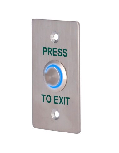 PULSADOR DE LIBERACIÓN DE PUERTA CON LED - USO PROFESIONAL - TESTADO 100.000 USOS - NO/NC/COM | EMPOTRADO O SUPERFICIE - MEDIDAS