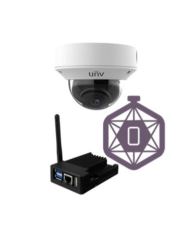 KIT PARA CONTROL DE AFORO LITE - CÁMARA UNIVIEW UV-IPCOUNT-Z-4 - PC CON SOFTWARE SF-SW-COUNT-LITE (INSTALADO) - VISTA DESDE CUAL