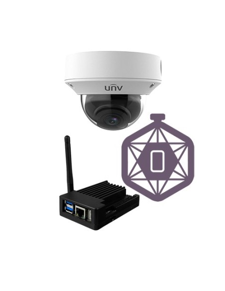 KIT PARA CONTROL DE AFORO LITE - CÁMARA UNIVIEW UV-IPCOUNT-Z-4 - PC CON SOFTWARE SF-SW-COUNT-LITE (INSTALADO) - VISTA DESDE CUAL