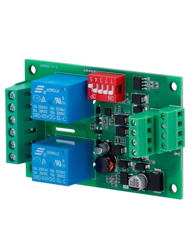 MÓDULO EXPANSIÓN MODBUS - COMPATIBLE CON PYRUS - 4 ENTRADAS DIGITALES - 2 SALIDAS DE RELÉ DE POTENCIA - MONTAJE DIRECTO EN CAJA