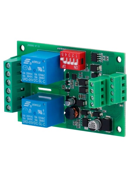 MÓDULO EXPANSIÓN MODBUS - COMPATIBLE CON PYRUS - 4 ENTRADAS DIGITALES - 2 SALIDAS DE RELÉ DE POTENCIA - MONTAJE DIRECTO EN CAJA