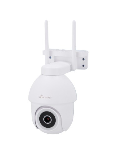 NIVIAN SMART CÁMARA 2.5K 4MP -  BLACK LIGHT FULL COLOR | PAN &AMP; TILL | IR 10 M - WIFI6 2.4 GHZ | EXTERIOR IP65 - DETECCIÓN DE