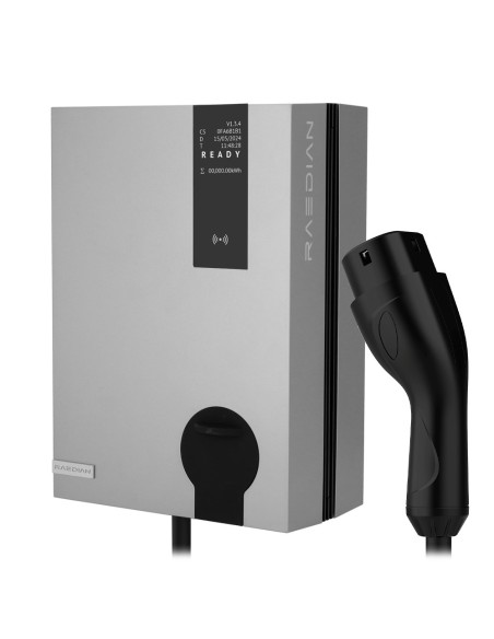 CHARGER FOR ELECTRIC VEHICLES - POWER 22KW / 32A / THREE-PHASE - CONNECTOR TYPE 2  - PROTECTION IP55, IK10 - MONITORING FROM TH