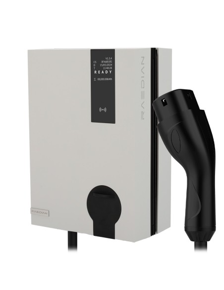 CARGADOR PARA VEHÍCULOS ELÉCTRICOS - POTENCIA 22KW / 32A / TRIFÁSICA - CONECTOR TIPO 2 - PROTECCIÓN IP55, IK10 - MONITORIZACIÓN