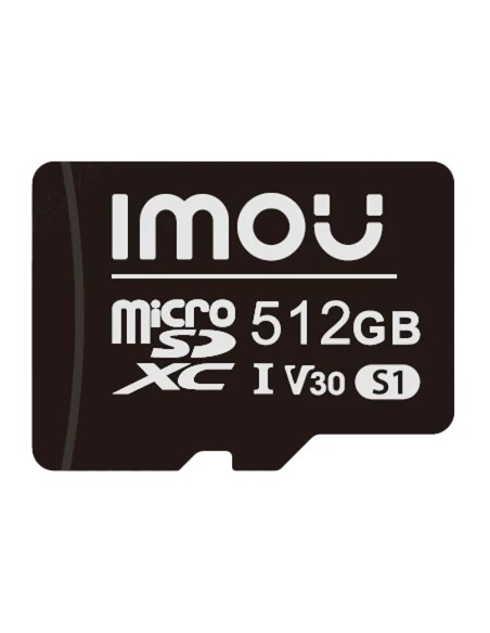 TARJETA MICROSD IMOU - CAPACIDAD 512 GB - CLASE 10 | VELOCIDAD R/W: 100/85 MB/S - CICLOS E/P: HASTA 500 - CÁMARAS HOME, SMARTPHO