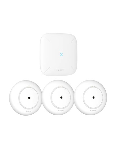 DETECTOR INTELIGENTE DE FUGAS DE AGUA_x000D_ - PACK 3 SWS51 + 1 BASE STATION SBS50_x000D_ - WI-FI NETWORK 2.4 GHZ - 500M DE COBE