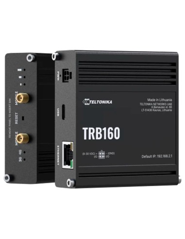 TELTONIKA GATEWAY 4G INDUSTRIAL - 4G CAT 4 / 3G / 2G - PUERTO ETHERNET RJ45 10/100/1000MBPS - DISEÑO COMPACTO - CONECTOR MICRO U