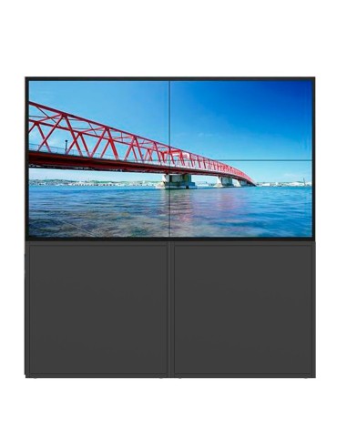 VIDEOWALL KIT 2X2 - INCLUDES MONITORS - INCLUDES FLOOR STAND - COMPATIBILITY WITH DAISY CHAIN