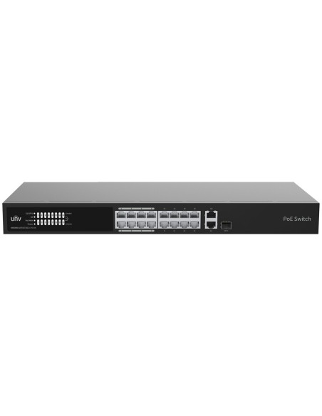UNIVIEW SWITCH POE CLOUD POE MANAGEABLE LAYER 2 - 16 POE802.3AF/AT + 1 UPLINK RJ45 +1 UPLINK COMBO - 16 RJ45 10/100 MBIT/S + 1 S