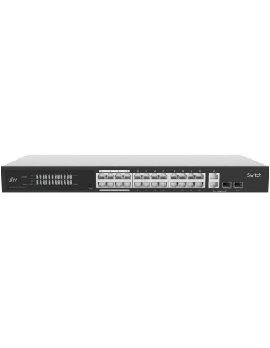 SWITCH MANAGEABLE CLOUD POE UNIVIEW - 24 RJ45 GE + 2 UPLINK RJ45 GE +2 SFP - VLAN/PORT ISOLATION/LOOP DETECTION - PORT SPEED LI