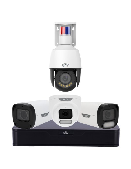 UNIVIEW VIDEO SURVEILLANCE KIT - NVR 8CH POE | ACUSEARCH | SIP | UMD - BULLET 4 MP WISE-ISP | SIP LITE | 2.8 MM - TURRET4 MP WI