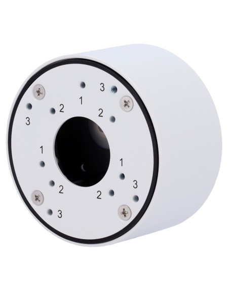 JUNCTION BOX - FOR BULLET CAMERAS - SUITABLE FOR OUTDOOR USE - WALL OR CEILING INSTALLATION - WHITE COLOR (RAL9003) - CABLE PAS