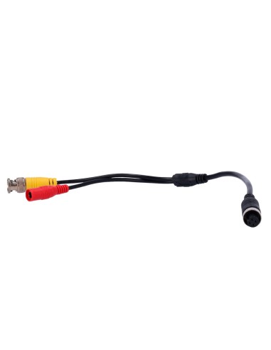 CÂBLE M12F VERS BNC + DC - CÂBLE DE SORTIE VIDÉO POUR LE MONITEUR - COMPATIBLE AVEC STREAMAX - LONGUEUR 35CM