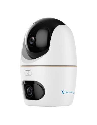 X-SECURITY IP DUAL WI-FI - DOBLE LENTE (PANORÁMICA 5MPX + PT 5MPX) - LENTE PT 3.6 MM | LENTE PANORÁMICA 3.6 MM - DUAL LIGHT 30 M