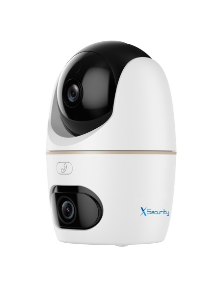 X-SECURITY IP DUAL WI-FI - DOBLE LENTE (PANORÁMICA 5MPX + PT 5MPX) - LENTE PT 3.6 MM | LENTE PANORÁMICA 3.6 MM - DUAL LIGHT 30 M