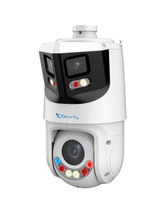 X-SECURITY IP TÁNDEM GAMA ULTRA - DOBLE LENTE (PANORÁMICA 8MPX + PTZ 4MPX) - LENTE PTZ 5~125 MM | 25X | POE+ - LENTE PANORÁMICA