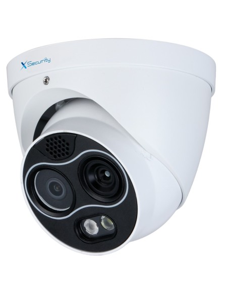 CÁMARA TÉRMICA TURRET DUAL IP X-SECURITY - 256X192 VOX | LENTE 2 MM | SENSIBILIDAD = 40MK - SENSOR ÓPTICO 1/2.7 4 MPX | LENTE 2