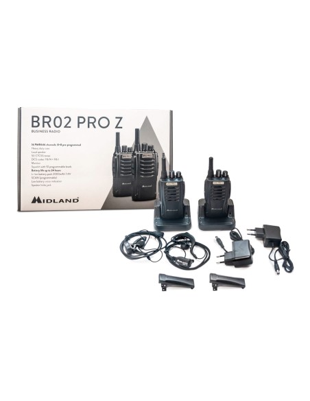 PAREJA WALKY MIDLAND BR02 PRO Z CON MANOS LIBRES INCLUIDO