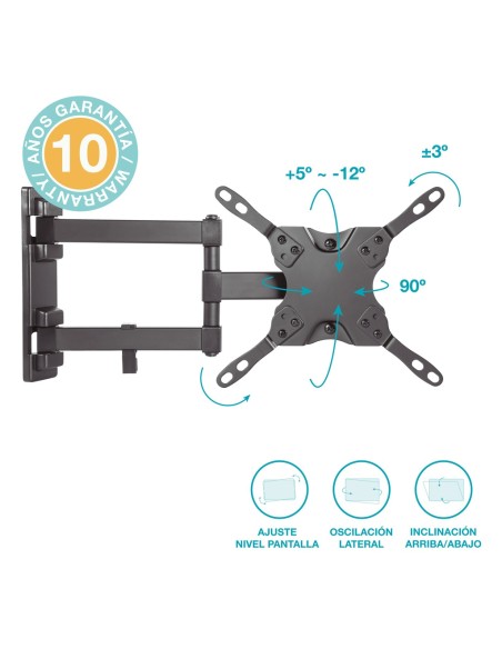 SOPORTE DE TELEVISION O MONITOR CON BRAZO 13" - 42" DOBLE