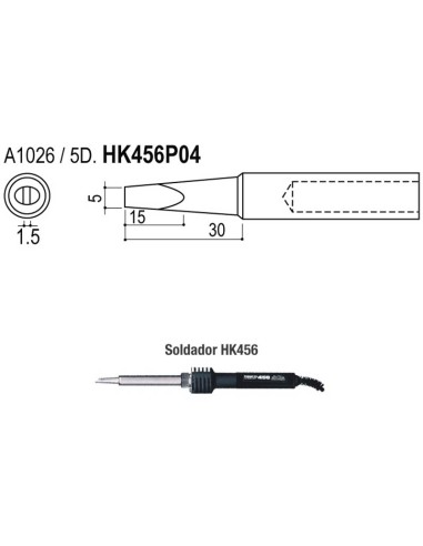 PUNTA DE SOLDADOR DE REPUESTO PARA HK456