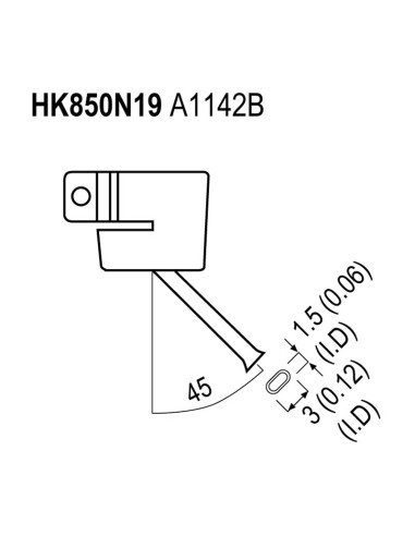 A1142 HK850N19 BOQUI OVAL 1,5X3 MM HK850